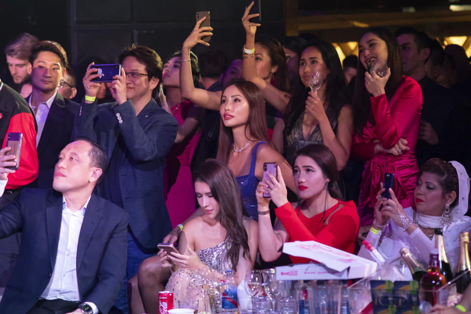 Guests at Zouk watching the 2019 Miss Universe Singapore pageant.