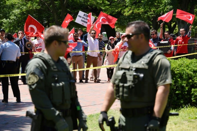 Turkish President Recep Tayyip Erdogan's visit to Washington was marred by bloody clashes that took place outside the Turkish ambassador's residence