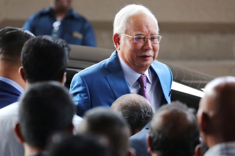 Former Malaysian Prime Minister Najib Razak arrives at Kuala Lumpur High Court in Kuala Lumpur