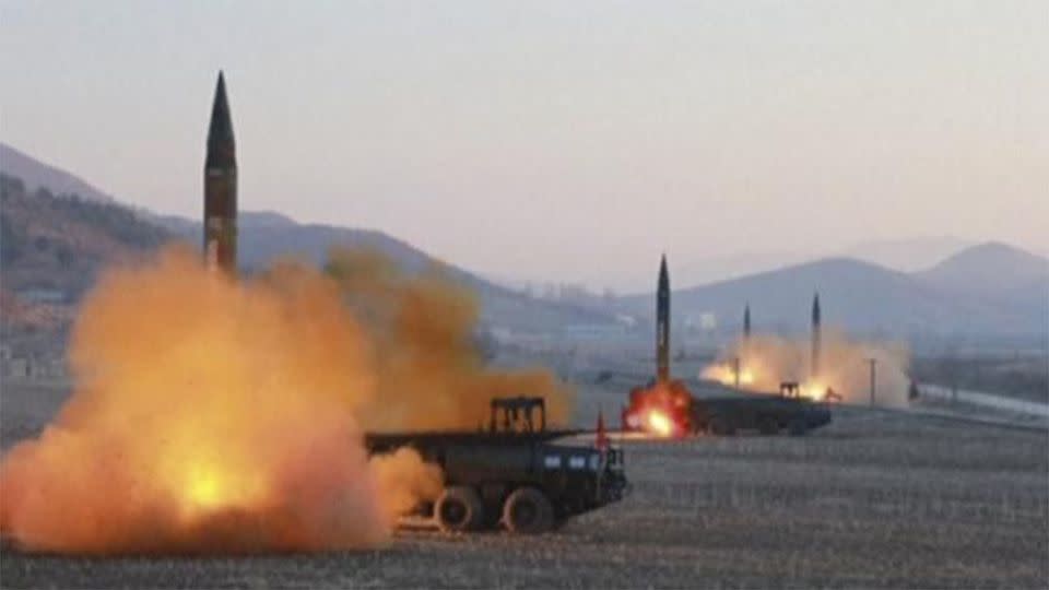 North Korea has launched multiple missiles in recent months in what Mr Caruso said was a cry for attention. Source: AP