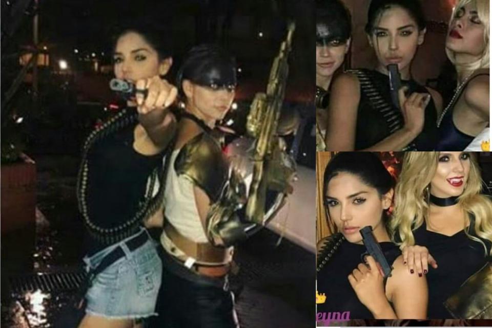 Estas son las polémicas fotos de la virreina universal, Laura González, con armas/ Instagram