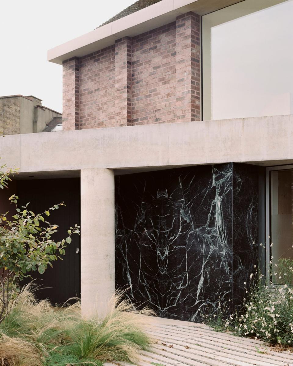 The dark green marble by the front door gives something back to the streetscape (Nick Dearden)