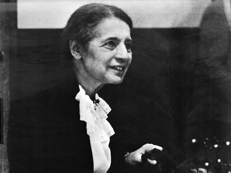 Photo of Austrian physicist Lisa Meitner known for her key role in the discovery of nuclear fission.