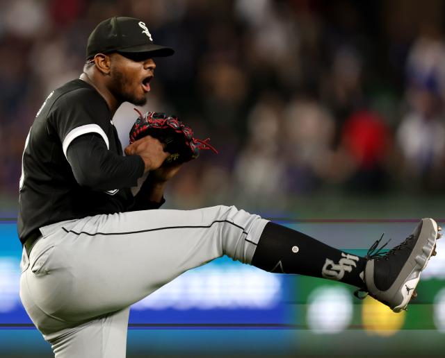 Gregory Santos of the Chicago White Sox celebrates the final out