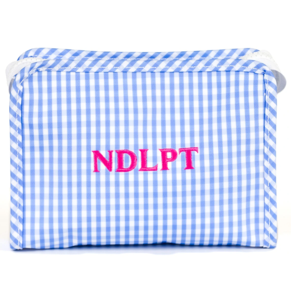 Baby Blue Gingham NDLPT Project Bag