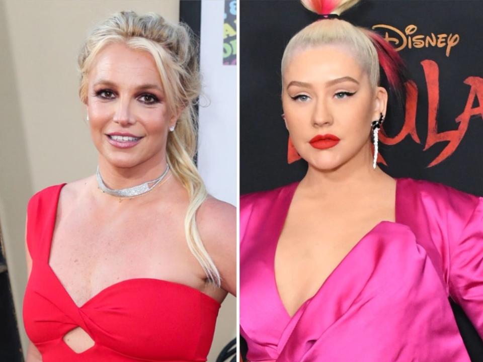 Sie waren lange große Konkurrentinnen: Britney Spears (l.) und Christina Aguilera. (Bild: Xavier Collin/Image Press Agency/ImageCollect / Birdie Thompson/AdMedia/ImageCollect)
