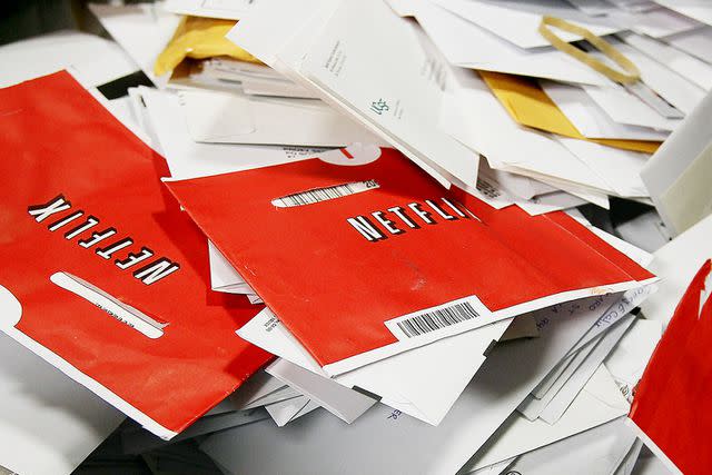 <p>Justin Sullivan/Getty </p> Netflix's DVD delivery service