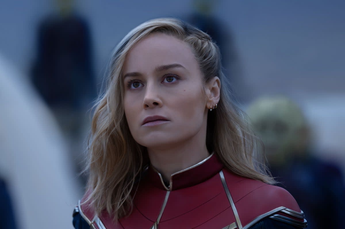 Brie Larson fronts ‘The Marvels’ alongside Iman Vellani and Teyonah Parris (Laura Radford/Marvel Studios)