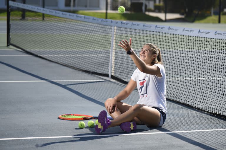 Julia Riera, en el Cenard: sueña con seguir creciendo como tenista profesional en el WTA Tour