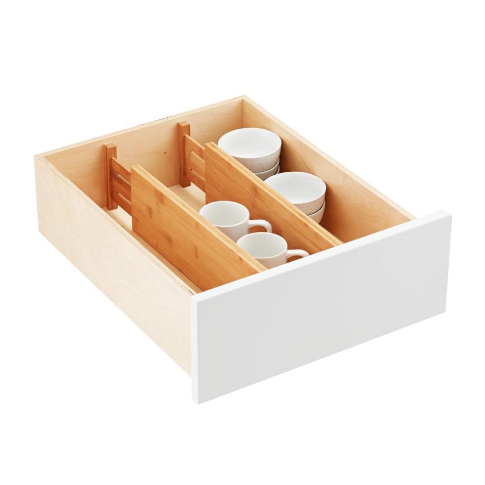 4) Bamboo Deep Drawer Organizers