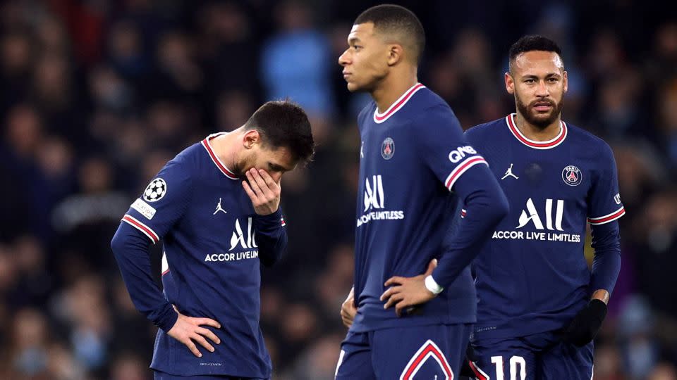 Kylian Mbappé, Lionel Messi and Neymar were unable to guide PSG to Champions League glory. - Carl Recine/Action images/Reuters