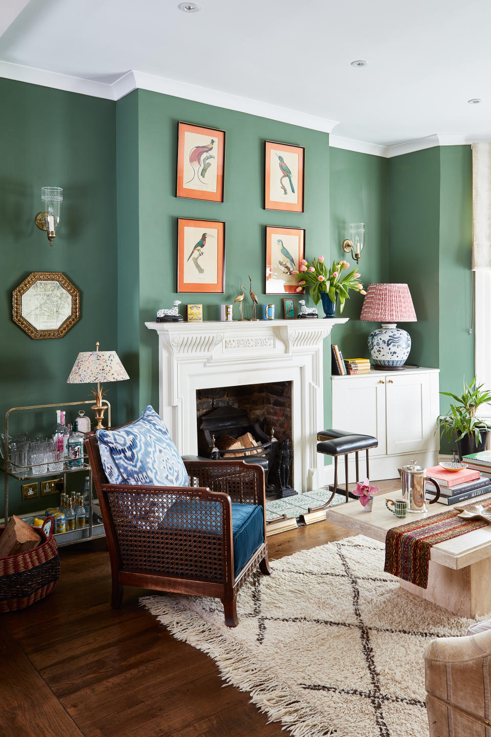 Add character and calm with green walls