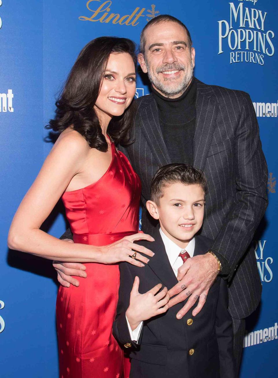 Hilarie Burton, Augustus Morgan, and Jeffrey Dean Morgan attend The Cinema Society's screening of "Mary Poppins Returns" co-hosted by Lindt Chocolate at SVA Theatre on December 17, 2018 in New York City