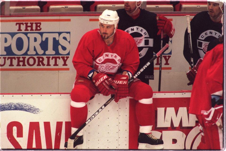 Detroit Red Wings practice at Joe Louis Arena, May 21, 1997 ahead of Game 4 against the Colorado Avalanche in the Western Conference finals.