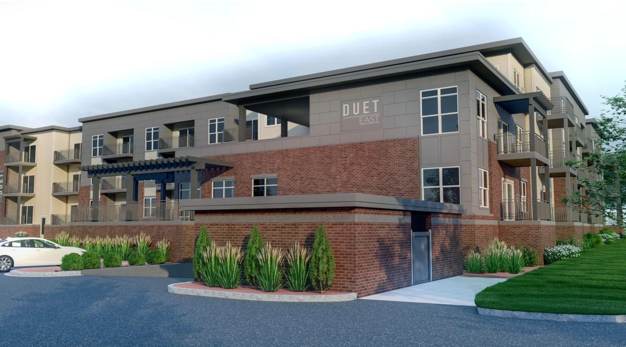 The Architectural Control Board approved the plans for two multifamily buildings to be directly east and west of Emery's Cycling Triathlon & Fitness, N88 W15036 Main St., at its meeting on April 26.