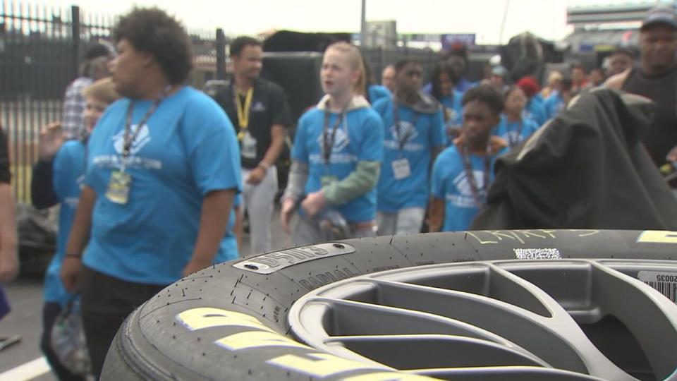 Kids toured the Charlotte Motor Speedway Sunday to explore career opportunities in NASCAR.