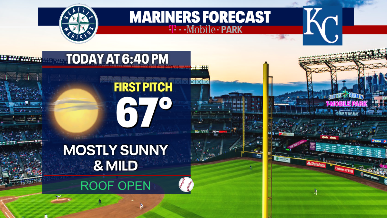 <div>The Seattle Mariners will take on the Kansas City Royals at 6:40 PM under sunny skies at T-Mobile Park.</div> <strong>(FOX 13 Seattle)</strong>