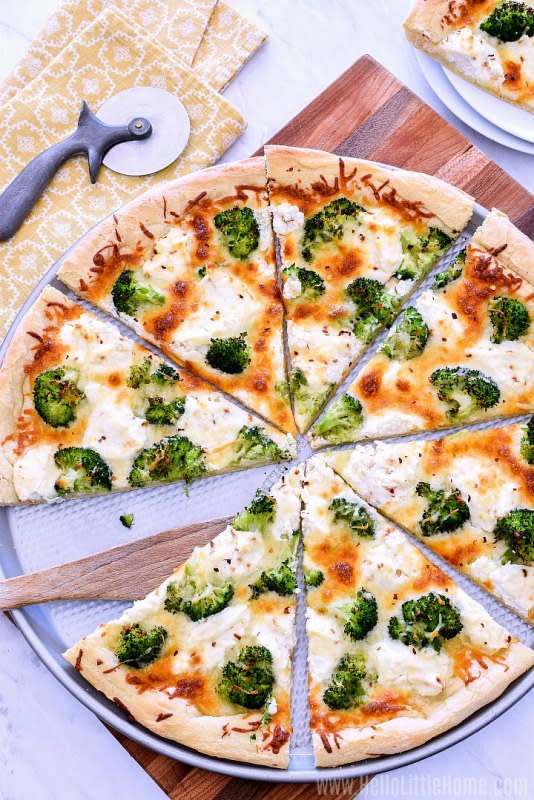 <p>Hello Little Home</p><p>Treat yourself to this easy, cheesy white pizza recipe...is so simple to make and so delicious!</p><p><strong>Get the recipe: <a href="https://hellolittlehome.com/white-pizza/" rel="nofollow noopener" target="_blank" data-ylk="slk:Easy Cheesy White Pizza;elm:context_link;itc:0;sec:content-canvas" class="link rapid-noclick-resp">Easy Cheesy White Pizza</a></strong></p>