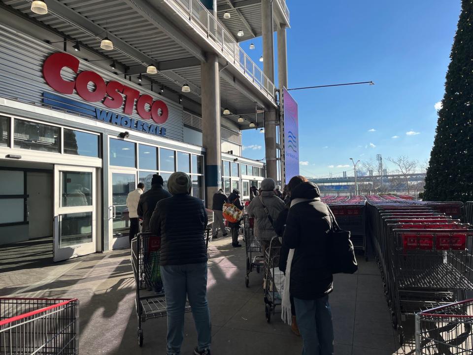 A line outside Costco in New York City.