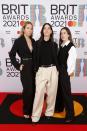 <p>Haim rocked the red carpet in black and white suits. We wouldn't expect anything less.</p>