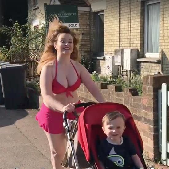 She realised that a bikini body was just a body with a bikini on it. Photo: YouTube/Riona O'Connor