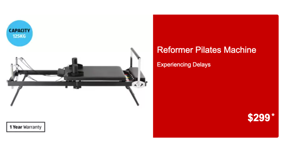 Aldi Pilates Reformer Machine.