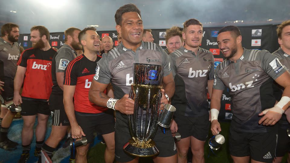 The Crusaders celebrated in Johannesburg. Pic: Getty