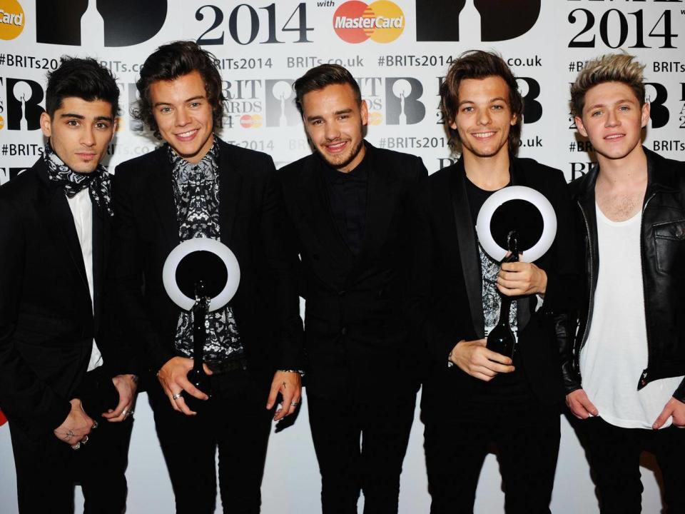February 2014: One Direction win for British Video and Global Success at the Brit awards (Getty Images)