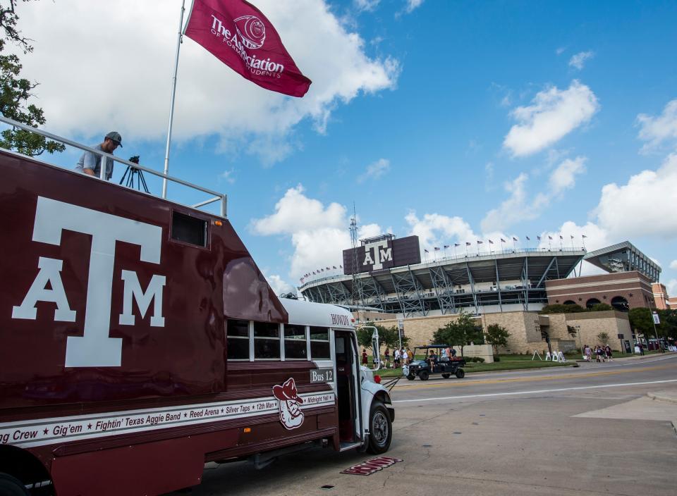 Texas A&M fans tailgate at Kyle Field in College Station, Texas, on Saturday, Sept. 21, 2019.
Jc Auburntamu 11