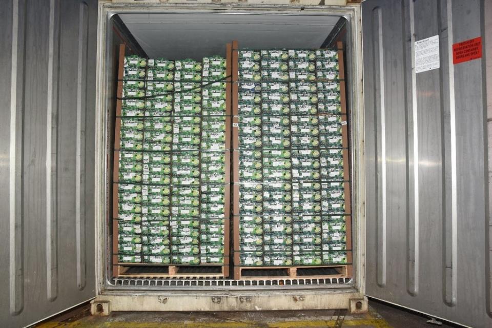 Cocaine was found among pallets of limes in the seizure in Waltham Abbey (SEROCU Police)