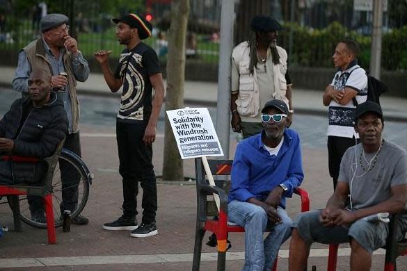 People demonstrated in 2018 in London for justice for Windrush victims (AFP via Getty Images)