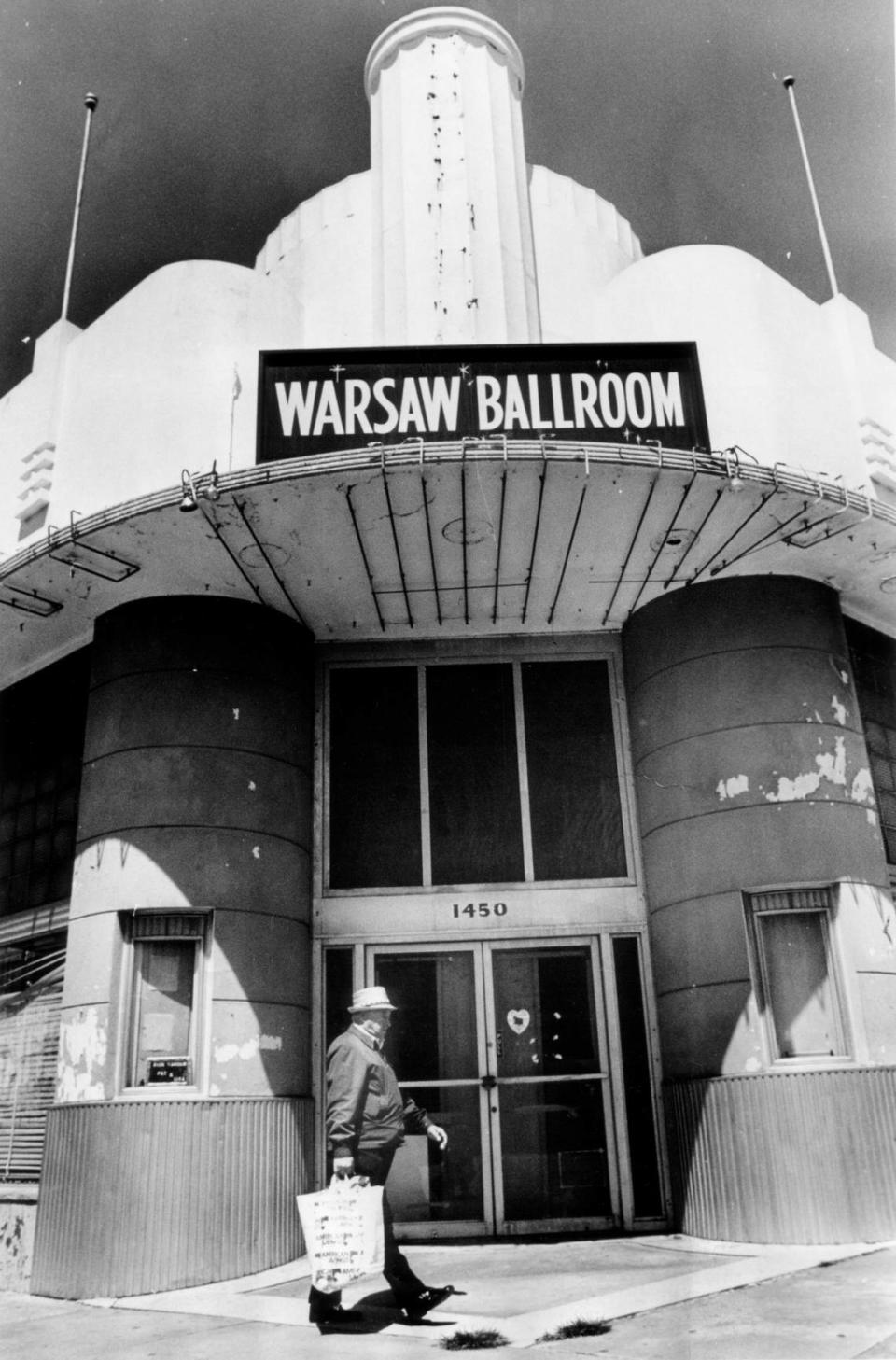 A file photo from 1981 of an earlier version of the Warsaw Ballroom on Collins Avenue in South Beach.