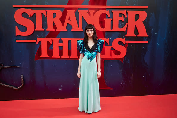 MADRID, SPAIN – MAY 18: US Actress Natalia Dyer attends the season 4 premiere of Netflix’s “Stranger Things” at Callao Cinema on May 18, 2022 in Madrid, Spain. (Photo by Borja B. Hojas/Getty Images for Netflix)