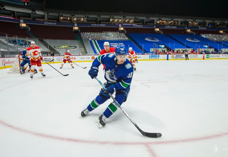 NHL: Calgary Flames at Vancouver Canucks