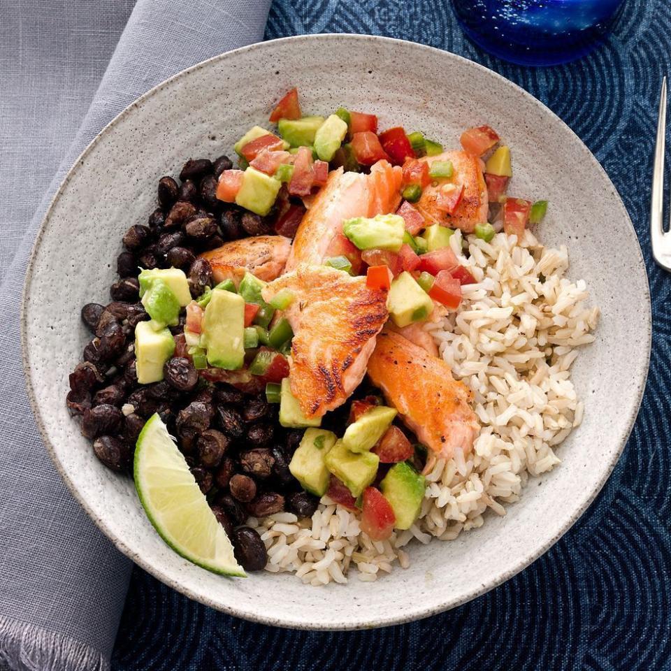 6) Tex-Mex Salmon Bowl