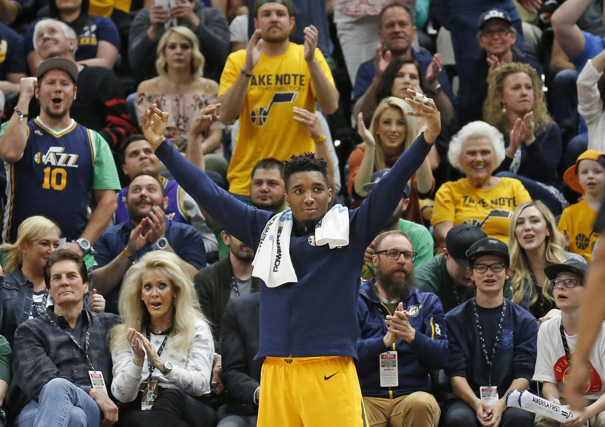 Donovan Mitchell's hoodie has a literal definition of rookie to throw shade  at Ben Simmons 