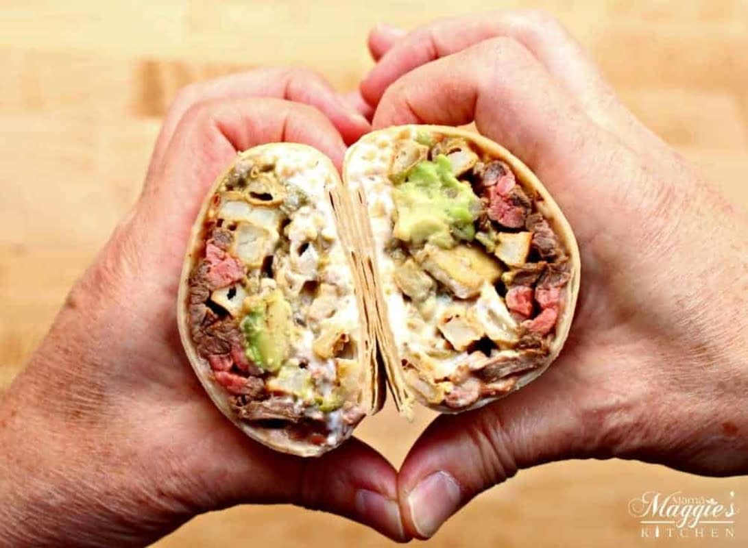 <p>Mama Maggie's Kitchen</p><p><strong>Get the recipe: <a href="https://inmamamaggieskitchen.com/california-burrito/" rel="nofollow noopener" target="_blank" data-ylk="slk:California Burrito;elm:context_link;itc:0;sec:content-canvas" class="link rapid-noclick-resp">California Burrito</a></strong></p>