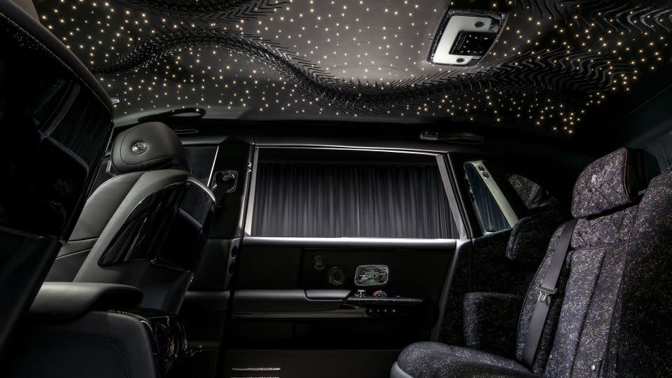 The Phantom Syntopia has a special Weaving Water design in its Starlight Headliner. - Rolls-Royce