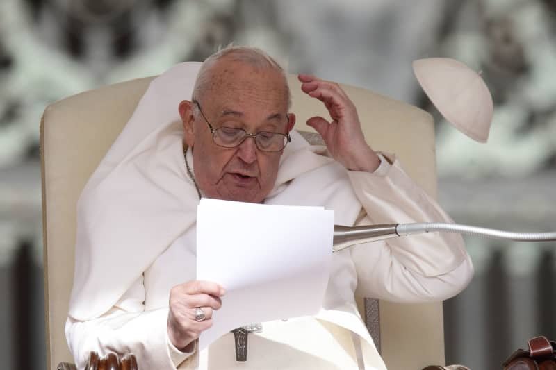 Pope Francis speaks during his wednesday general audience in St. Peter's Square at the Vatican. Evandro Inetti/ZUMA Press Wire/dpa