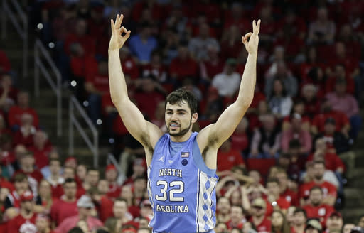 North Carolina’s Luke Maye (32) might be playing his way into the player of the year conversation. (AP)