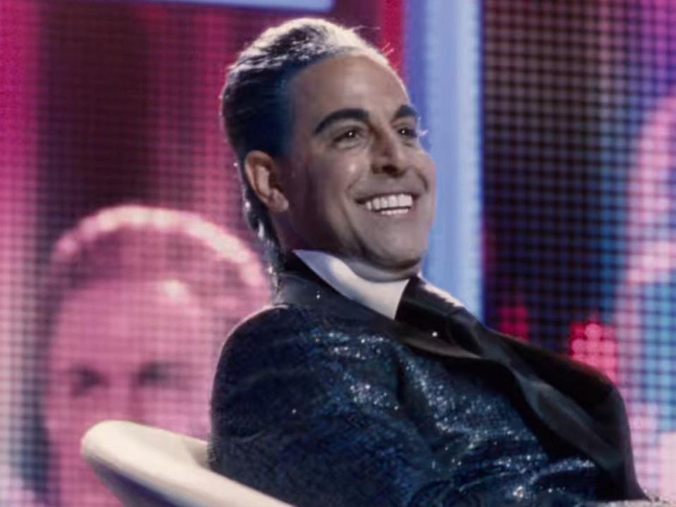 Stanley Tucci as Caesar in "The Hunger Games."