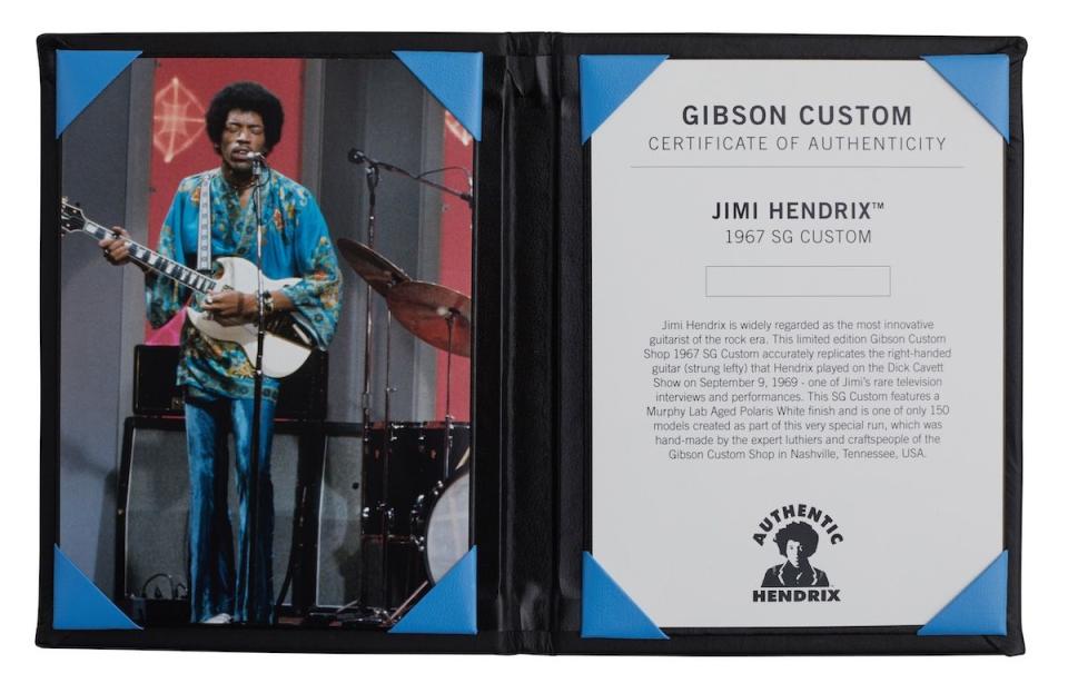 Hendrix SG COA Gibson Custom Shop Recreates Two Classic Jimi Hendrix Guitars