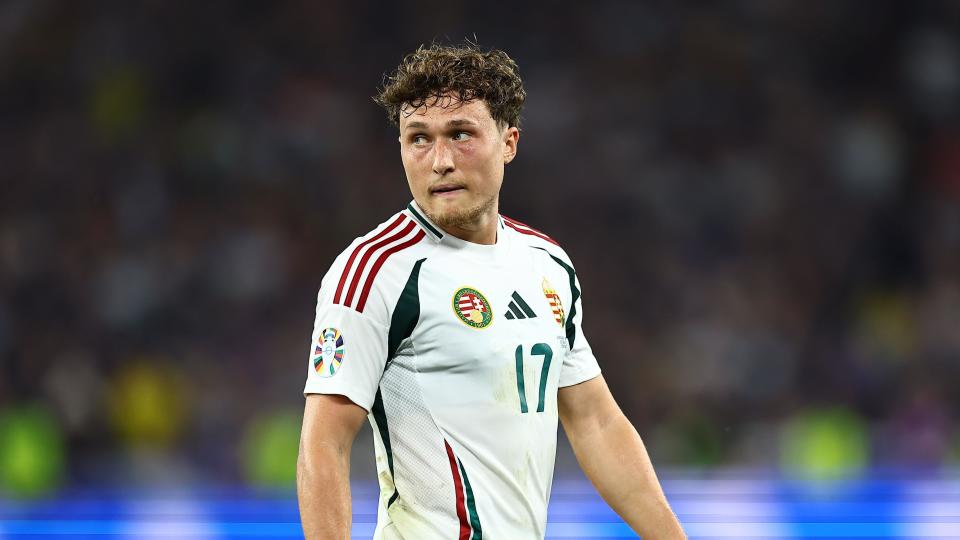 Callum Styles playing for Hungary at Euro 2024