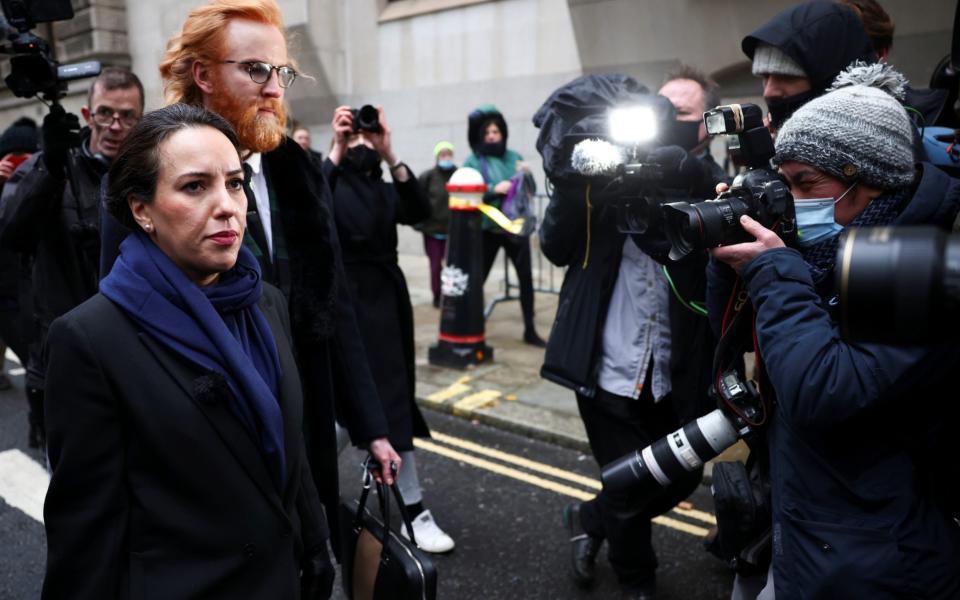 Stella Morris, partner of WikiLeaks founder Julian Assange, arrives at the Old Bailey - HENRY NICHOLLS/REUTERS