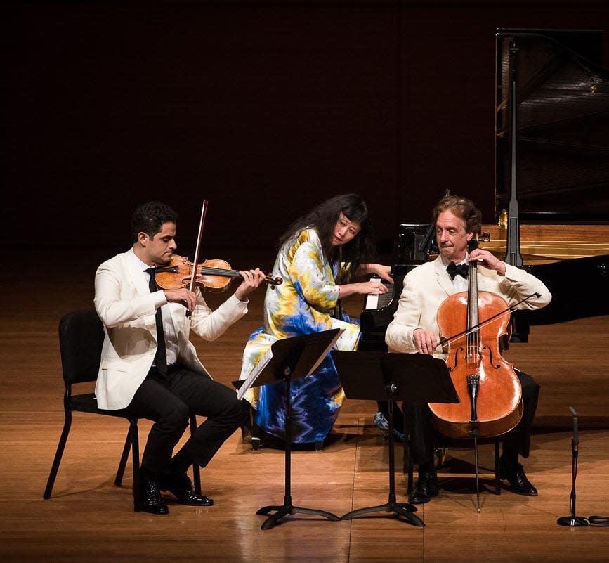 Violinist Arnaud Sussman, pianist Wu Han and cellist David Finckel played an all-Beethoven concert in 2019 at The Society of the Four Arts.
