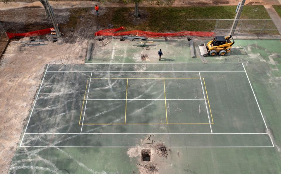 New pickle ball courts are being built and tennis courts at Jupiter Community Park.