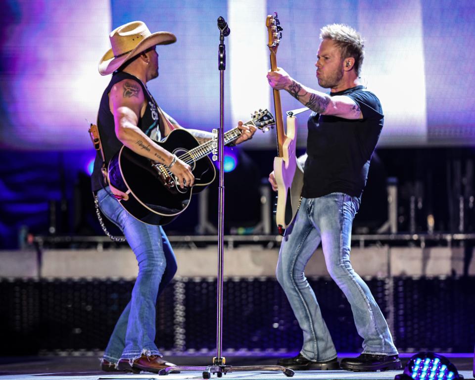 Jason Aldean performs to a near capacity crowd to close out the 2023 Iowa State Fair.