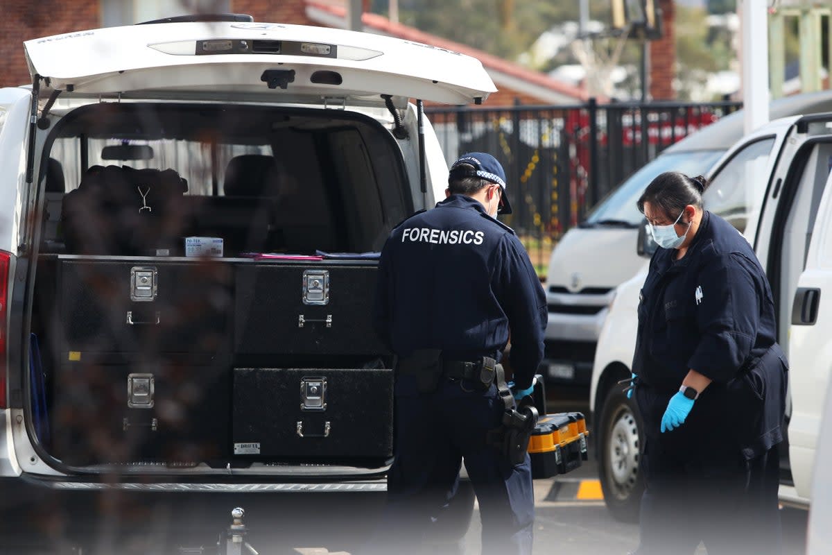 NSW Forensic Police are seen at Christ The Good Shepherd Church in the suburb of Wakeley on16  April 2024 in Sydney, Australia (Getty Images)