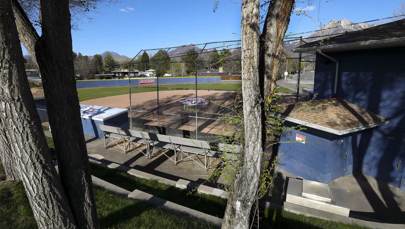 The Crown Colony baseball field in Holladay on Tuesday, April 21, 2020. Crown Colony is a Cal Ripken youth baseball league that has been serving kids ages 12 and under since its founding in 1959.