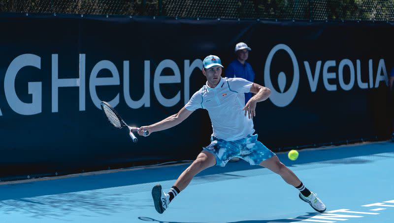 Former BYU tennis player Tennyson Whiting participates in the Saint Tropez Open.